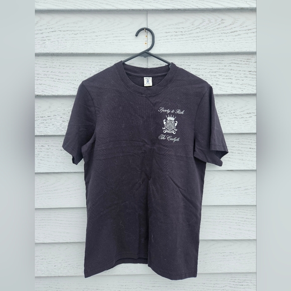 Sporty & Rich The Carlyle Crest T-Shirt - Black/ White XS - Picture 2 of 7